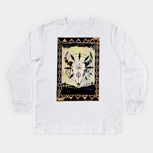 Tribal Painted Skull Kids Long Sleeve T-Shirt